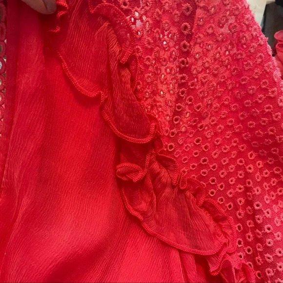 Bl-NK London Anthropologie Janet Pink Ruffled Jumpsuit - Picture 14 of 14